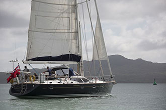 Oyster yacht sailing